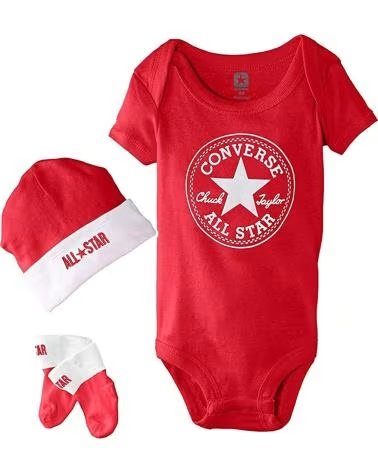 CONVERSE CONJUNTO CONVERSE ALL STAR BEBÊ VERMELHO VARIOS COLORES