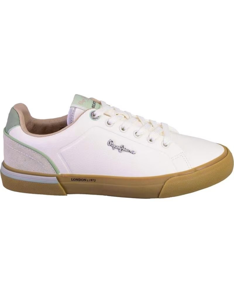 PEPE JEANS TÊNIS CASUAL PEPE JEANS PLS300015 FEMININO BLANCO Y VERDE