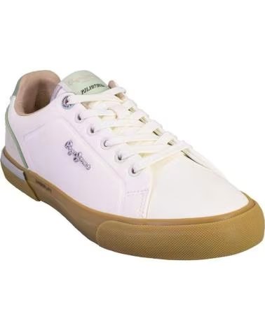 PEPE JEANS TÊNIS CASUAL PEPE JEANS PLS300015 FEMININO BLANCO Y VERDE