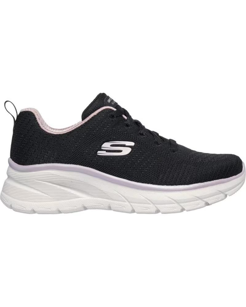 SKECHERS BASKETS SKECHERS CASUAL FEMME NOIR ET BLANC NEGRO Y BLANCO