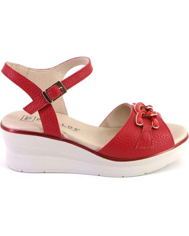 PITILLOS SANDÁLIAS FEMININAS PITILLOS DE COURO VERMELHO ROJO