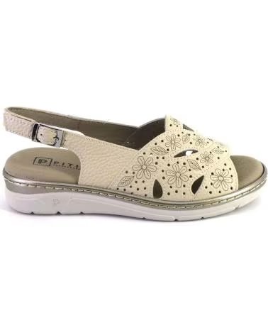 PITILLOS DAMEN SANDALEN PITILLOS LEDER CREME CREMA