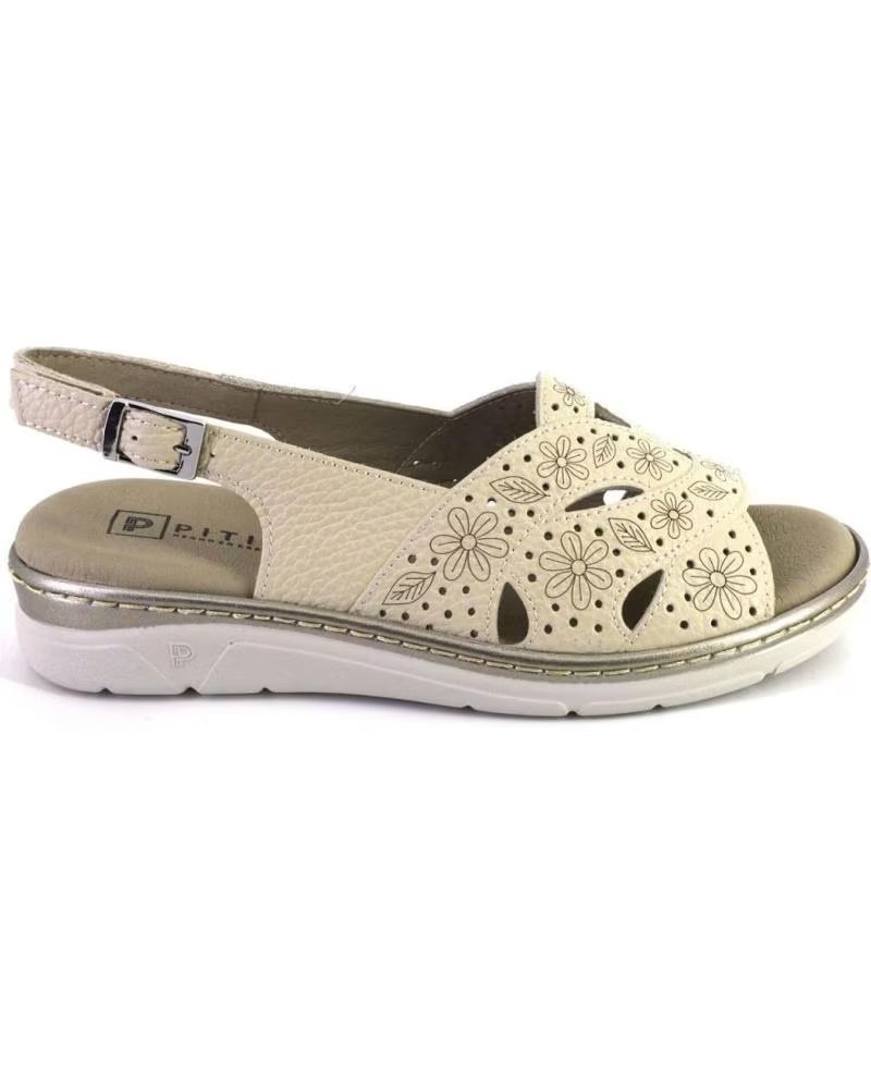 PITILLOS SANDALI DA DONNA PITILLOS PELLE CREMA CREMA