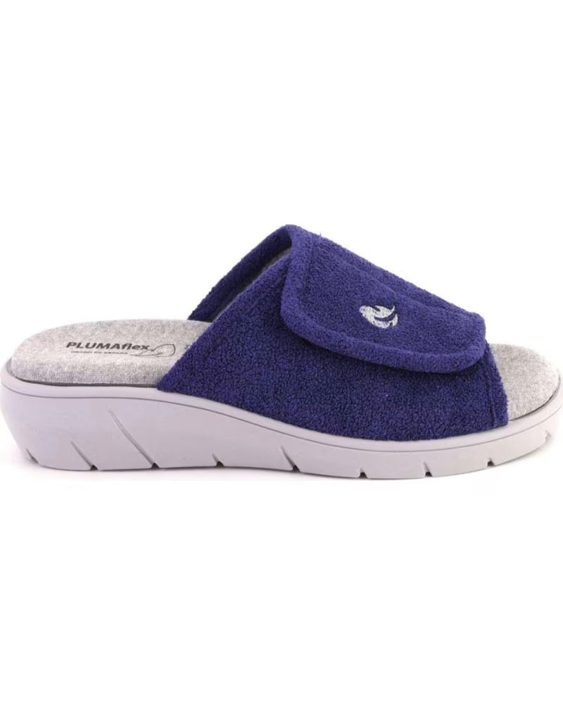 PLUMAFLEX PLUMAFLEX PANTOFOLE DA DONNA CON CHIUSURA IN VELCRO AZUL MARINO