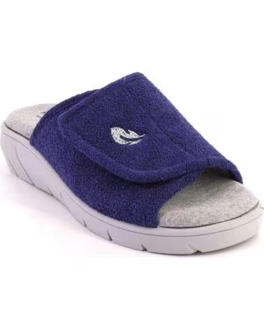 PLUMAFLEX PLUMAFLEX PANTOFOLE DA DONNA CON CHIUSURA IN VELCRO AZUL MARINO