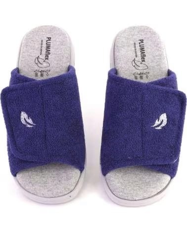 PLUMAFLEX PLUMAFLEX PANTOFOLE DA DONNA CON CHIUSURA IN VELCRO AZUL MARINO