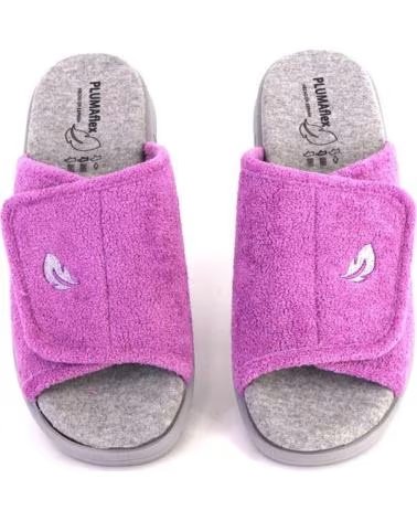 PLUMAFLEX ZAPATILLAS DE CASA PLUMAFLEX MUJER GRISES Y ROSAS ROSA