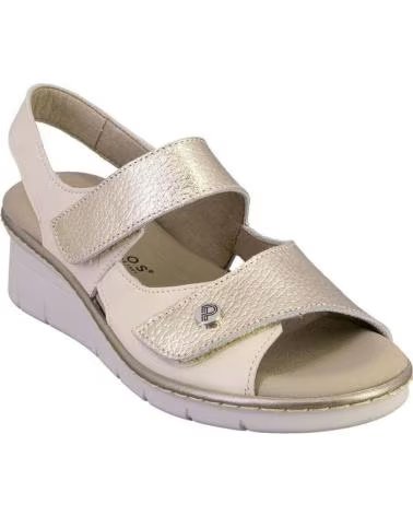 PITILLOS SANDALI DA DONNA PITILLOS PELLE CREMA CREMA