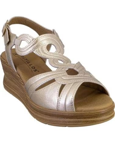 PITILLOS SANDALES FEMME PITILLOS CUIR OR ORO