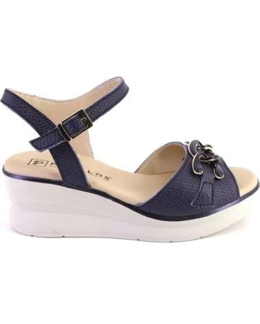 PITILLOS SANDÁLIAS FEMININAS PITILLOS COURO AZUL MARINHO AZUL MARINO