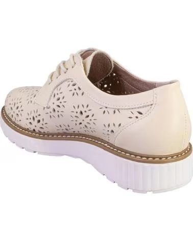 PITILLOS SAPATOS DE COURO COM CADARÇO PITILLOS 11081 FEMININOS CREMA