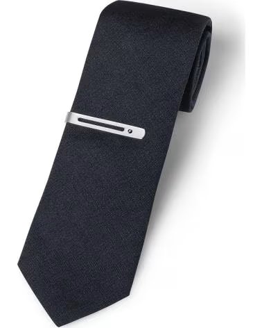 SWAROVSKI CORBATA SWAROVSKI NEGRA CON CLIP PLATEADO