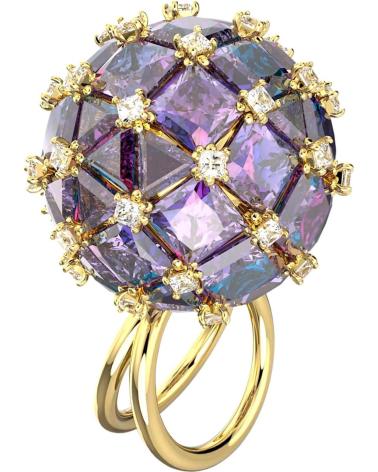 SWAROVSKI ANILLO SWAROVSKI SPHERE CON CRISTALES MORADOS Y DORADOS