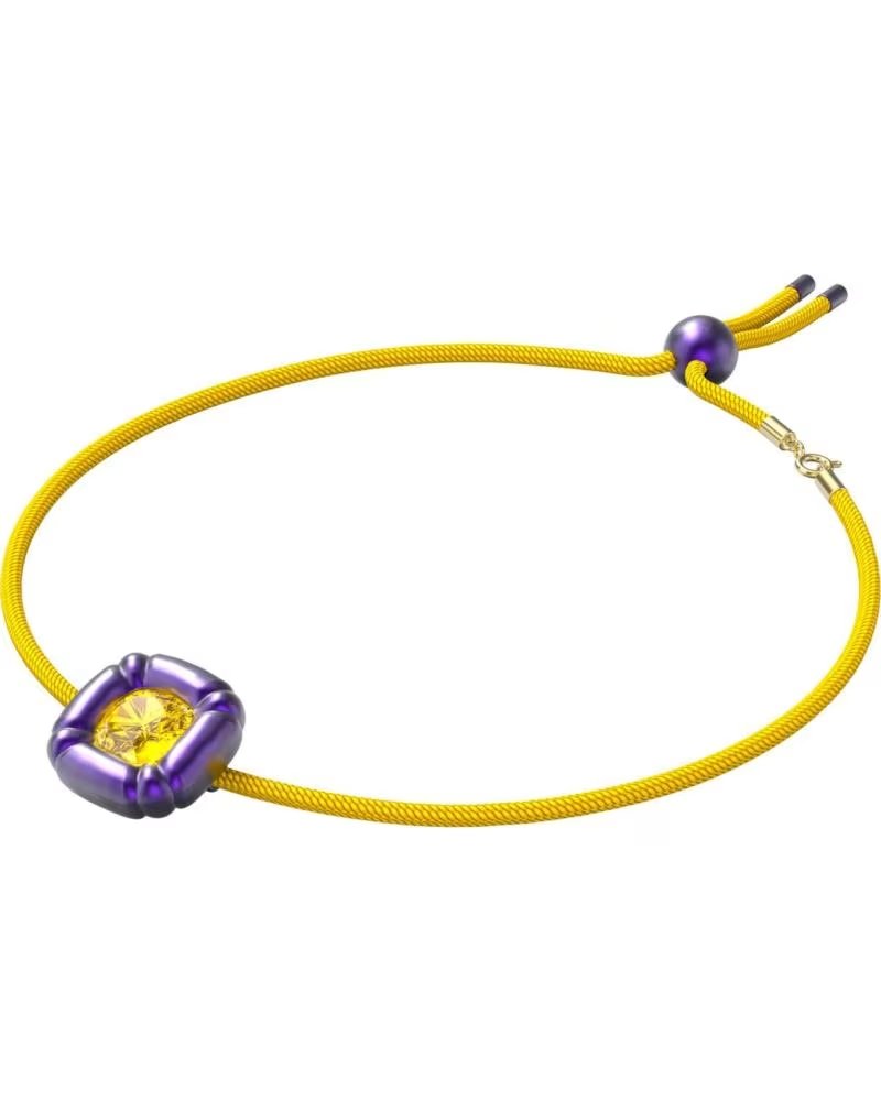 SWAROVSKI PULSERA SWAROVSKI 5613645 CORDÓN AMARILLO Y MORADO