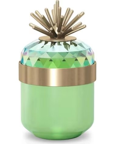 SWAROVSKI POTE DECORATIVO DE CRISTAL SWAROVSKI COM TAMPA DOURADA