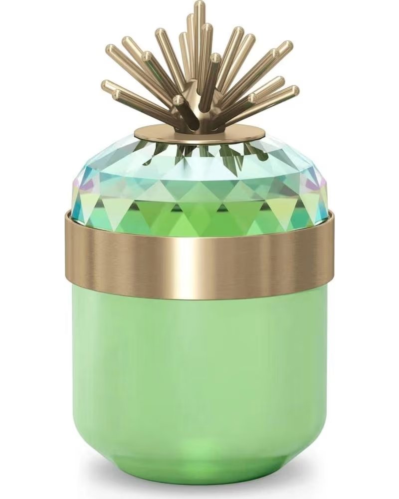 SWAROVSKI POTE DECORATIVO DE CRISTAL SWAROVSKI COM TAMPA DOURADA