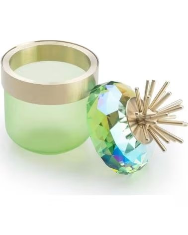 SWAROVSKI POTE DECORATIVO DE CRISTAL SWAROVSKI COM TAMPA DOURADA