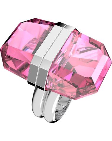 SWAROVSKI ANILLO SWAROVSKI DUO ROSA METAL PLATEADO TALLA ÚNICA