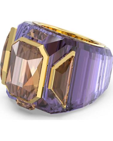 SWAROVSKI ANILLO SWAROVSKI DEXTERA GRANDE TALLA 54 DORADO Y PÚRPURA