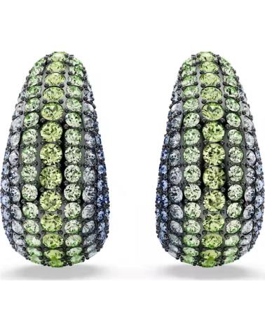 SWAROVSKI PENDIENTES SWAROVSKI MILLENIA ARO GRANDE CON CRISTALES AZULES Y VERDES