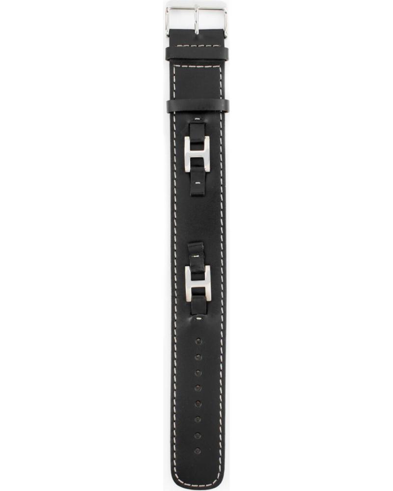 TOMMY HILFIGER PULSERA TOMMY HILFIGER DE CUERO NEGRO CON DOBLE H MARRON