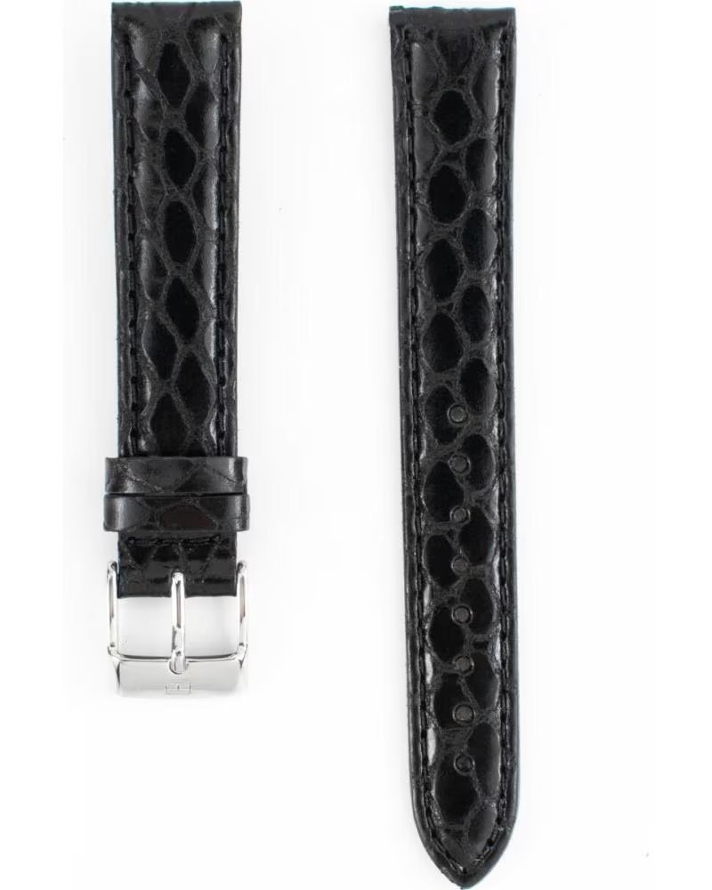 TOMMY HILFIGER PULSEIRA DE RELÓGIO TOMMY HILFIGER PRETA COURO CROCODILO NEGRO