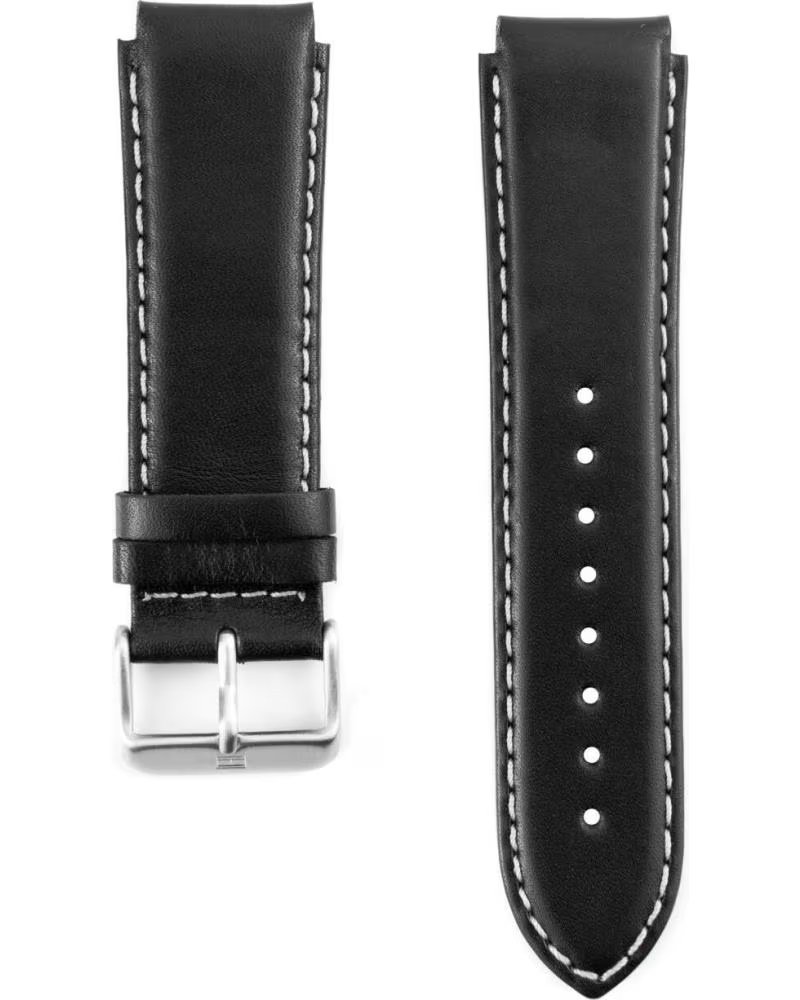 TOMMY HILFIGER TOMMY HILFIGER BLACK LEATHER WATCH STRAP NEGRO