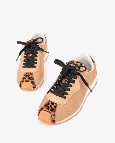 POPA ZAPATILLAS DEPORTIVAS POPA CON ESTAMPADO ANIMAL PRINT EN COLOR ARENA ARENA