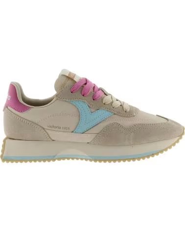 ZAPATILLAS DEPORTIVAS VICTORIA CON DETALLES EN CONTRASTE BEIGE