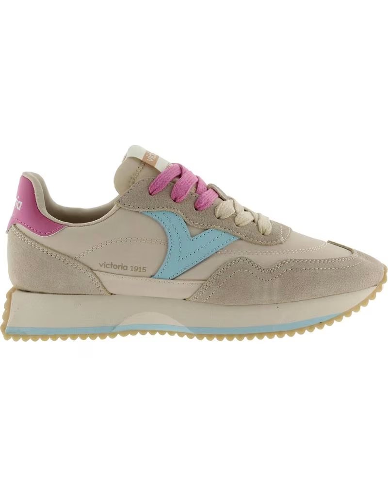VICTORIA SNEAKER MIT KONTRASTDETAILS IN BEIGE