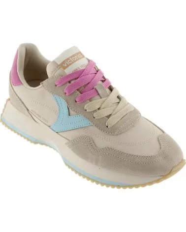 VICTORIA SNEAKER MIT KONTRASTDETAILS IN BEIGE