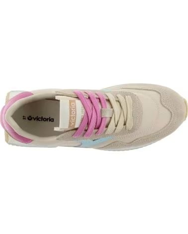 VICTORIA SNEAKER MIT KONTRASTDETAILS IN BEIGE
