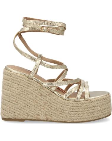 SPORT3PUNTO0 SANDALIAS DE CUÑA DORADAS CON TIRAS CRUZADAS PARA MUJER VARIOS COLORES