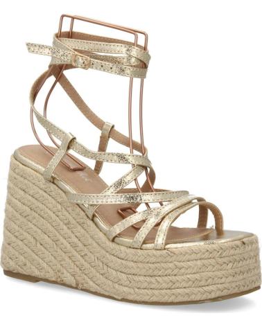 SPORT3PUNTO0 SANDALIAS DE CUÑA DORADAS CON TIRAS CRUZADAS PARA MUJER VARIOS COLORES