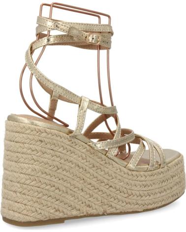 SPORT3PUNTO0 SANDALIAS DE CUÑA DORADAS CON TIRAS CRUZADAS PARA MUJER VARIOS COLORES