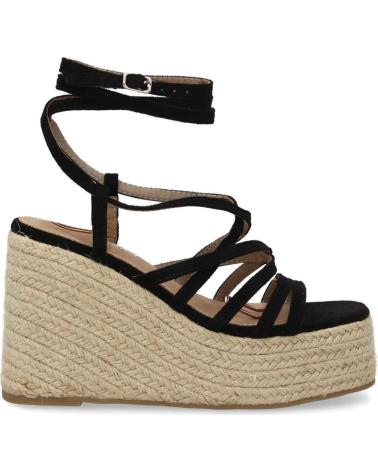 SPORT3PUNTO0 SANDALIAS DE CUÑA ALTAS CON TIRAS NEGRAS VARIOS COLORES