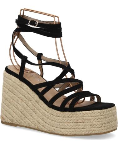 SPORT3PUNTO0 SANDALIAS DE CUÑA ALTAS CON TIRAS NEGRAS VARIOS COLORES