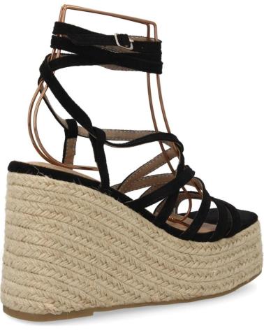 SPORT3PUNTO0 SANDALIAS DE CUÑA ALTAS CON TIRAS NEGRAS VARIOS COLORES