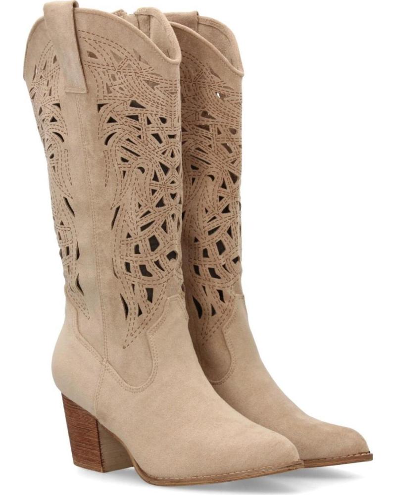 SPORT3PUNTO0 BOTAS VAQUERAS DE ANTE PARA MUJER CON CORTE LÁSER VARIOS COLORES