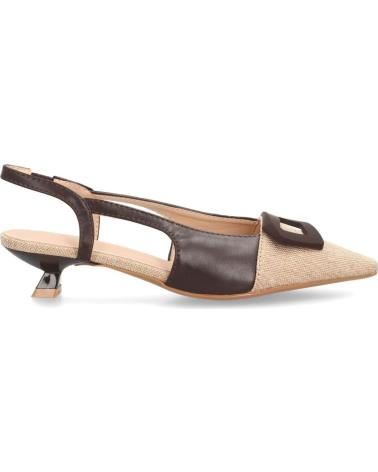 SPORT3PUNTO0 ZAPATOS DE TACÓN DESTALONADOS CON HEBILLA MARRÓN Y BEIGE VARIOS COLORES