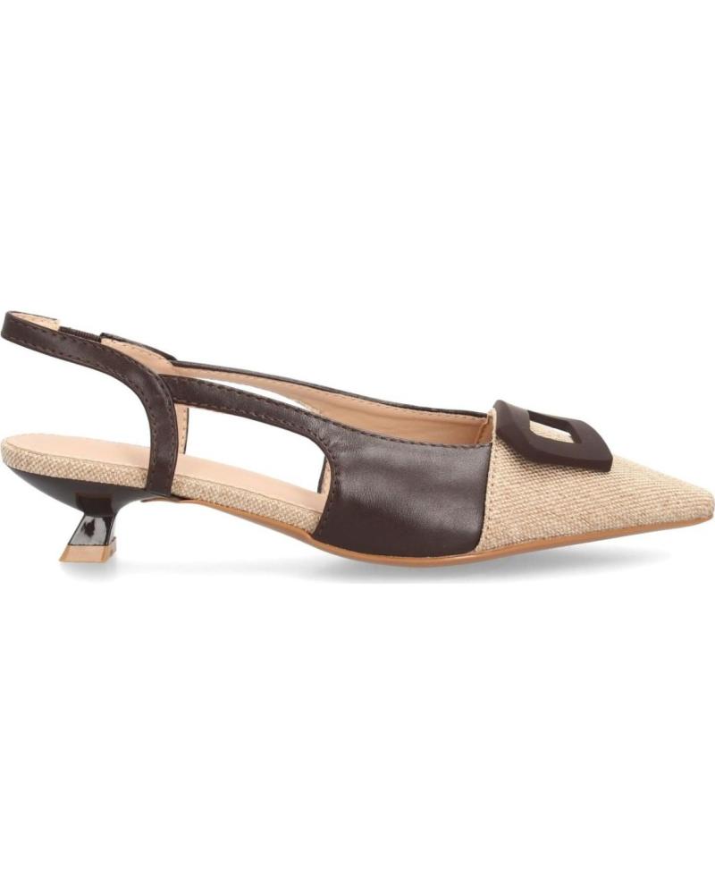 SPORT3PUNTO0 ZAPATOS DE TACÓN DESTALONADOS CON HEBILLA MARRÓN Y BEIGE VARIOS COLORES