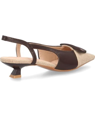 SPORT3PUNTO0 ZAPATOS DE TACÓN DESTALONADOS CON HEBILLA MARRÓN Y BEIGE VARIOS COLORES