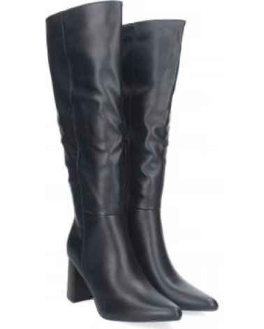 SPORT3PUNTO0 WOMEN´S BLACK LEATHER KNEE-HIGH BOOTS WITH SQUARE HEEL VARIOS COLORES