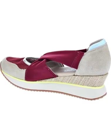 SANDALE SPORTIVE GIOSEPPO SAGAY EN CUIR ET MAILLE BORDEAUX BURDEOS