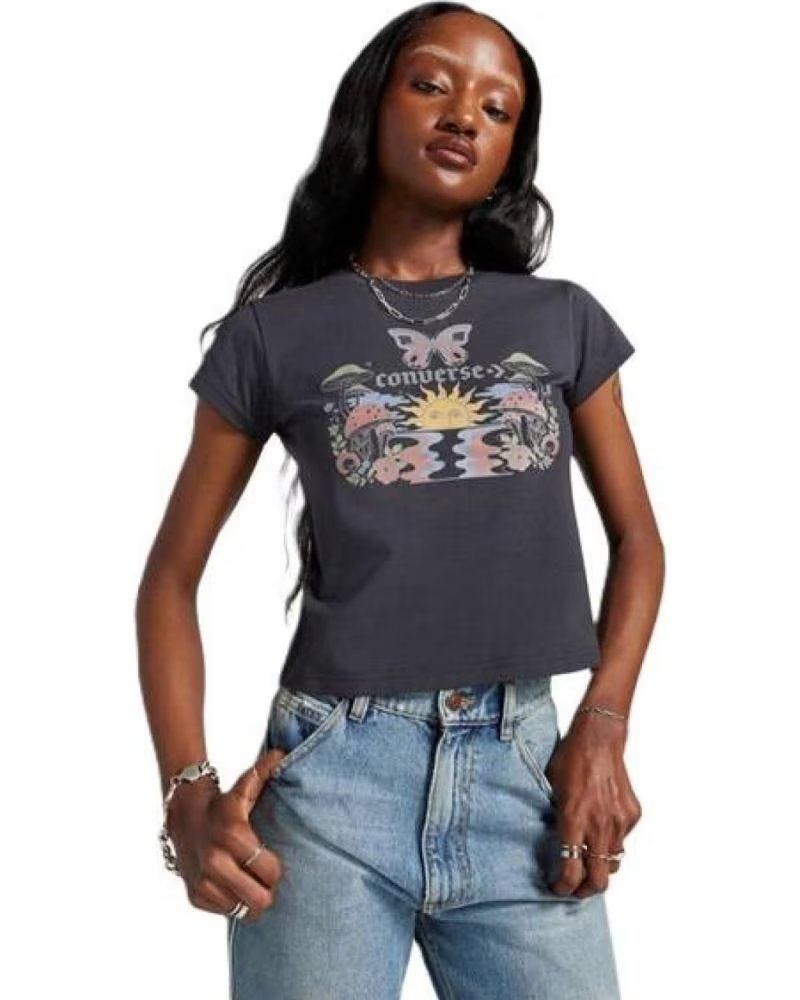 CONVERSE CAMISETA BLOOMING SKATE GRIS