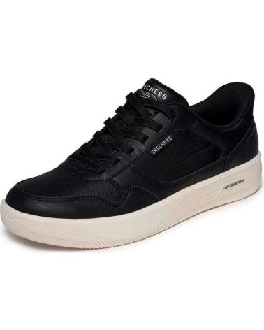 SKECHERS ZAPATILLAS ARCH FIT COURT BREAK-KOMFORTA EN NEGRO PARA HOMBRE BLACK DURALEATHER- MESH