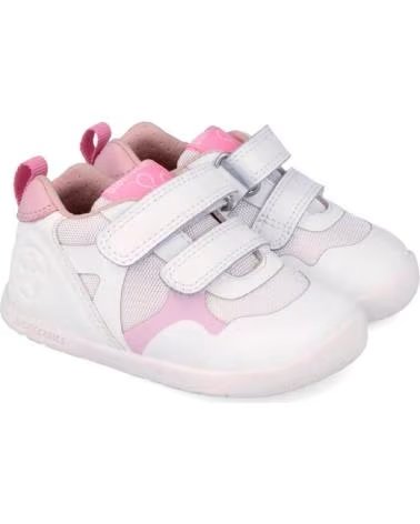 BIOMECANICS ZAPATILLAS BAREFOOT BLANCAS Y ROSAS PARA PRIMEROS PASOS DE N BLANCO-ROSA