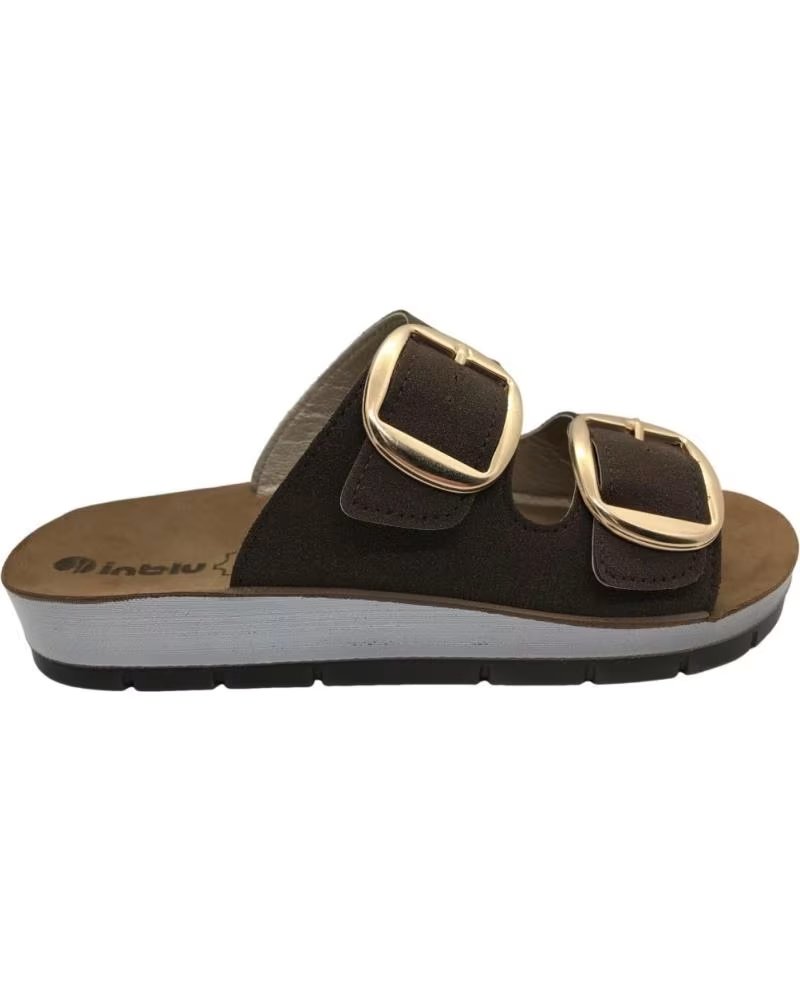 INBLU SANDÁLIA INBLU FEMININA ESTILO CHINELO CP000061 MARROM MARRON