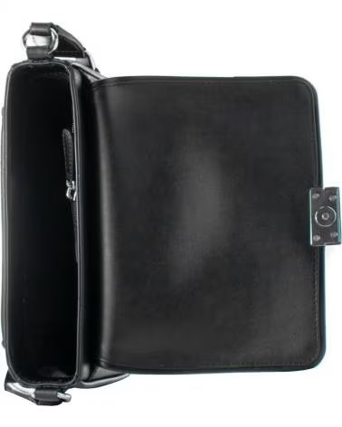 MICHAEL KORS BOLSA TIRACOLO JET SET CHARM BRADSHAW 35R5S2BM8L EM COURO PRETO NEGRO