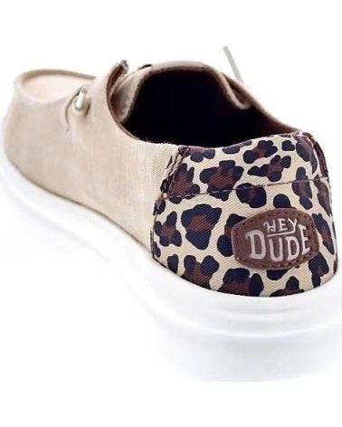 MOCASINES HEY DUDE WENDY RISE LONA ANIMAL PRINT TAN 681021